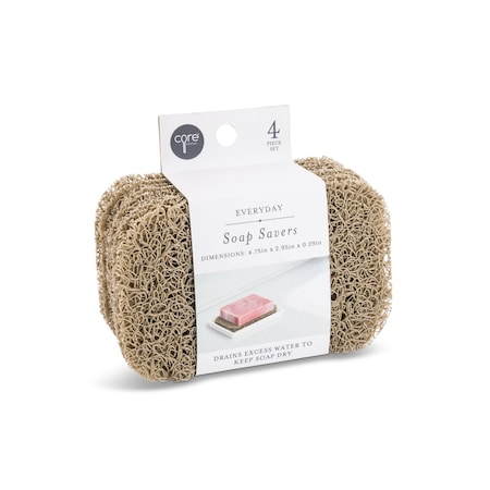 Core Kitchen 4pc Soap Savers - Mocha 45138